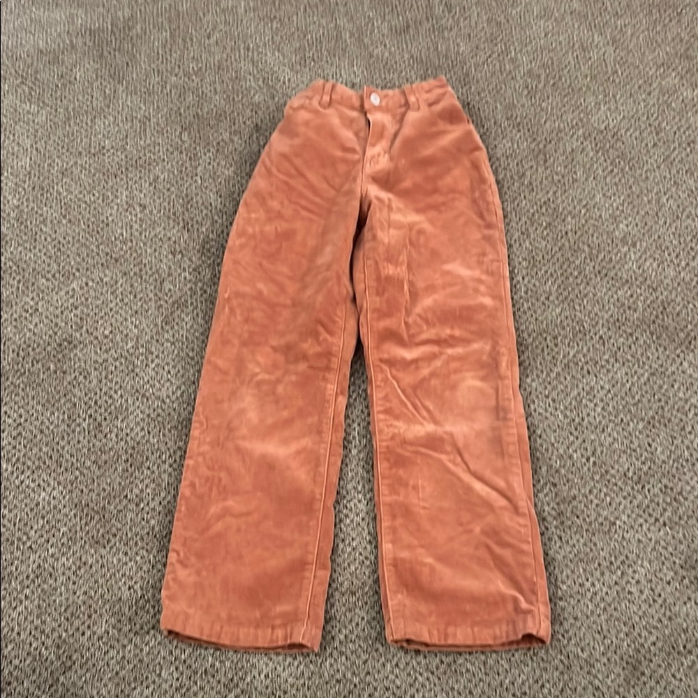 Art Class, Girls’ Rust Orange Wide-Leg Corduroy Pants, size 10/12.